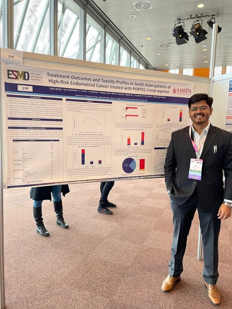 Dr. Parth Verma presenting at ESMO Gynaecological Cancers Congress, Barcelona