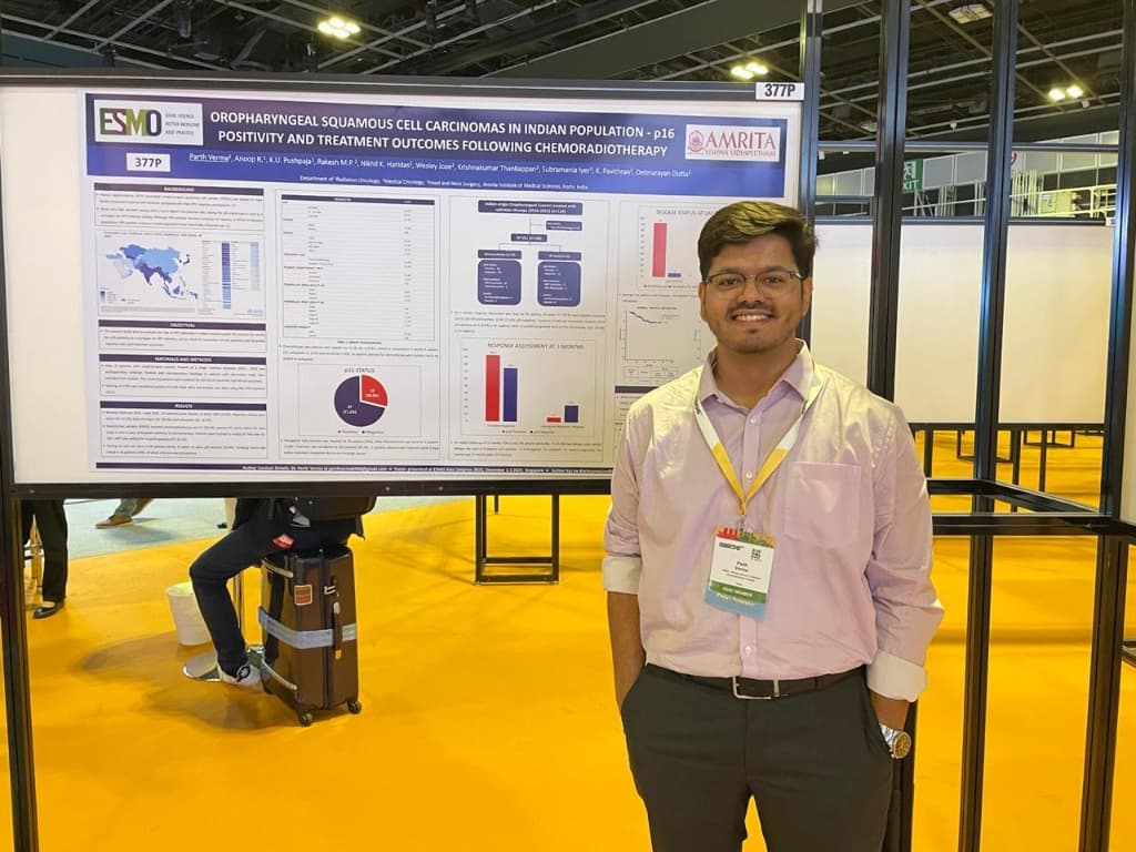 Dr. Parth Verma presenting at ESMO Asia Congress, Singapore