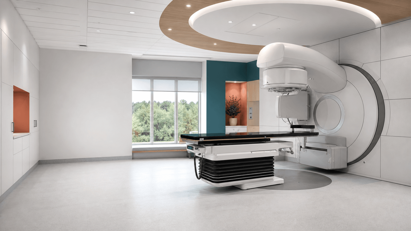 Modern oncology cancer center suite